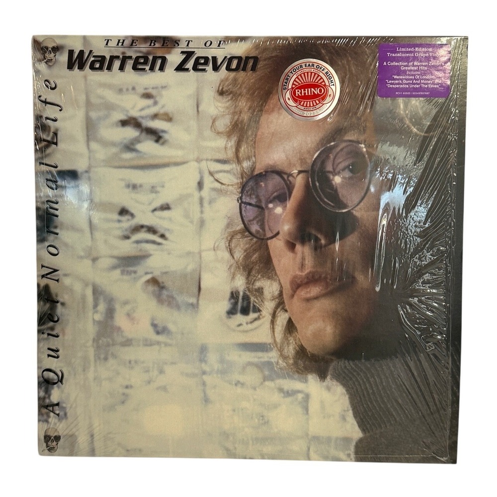 Warren Zevon A‎ Quiet Normal Life Best Of-Translucent Grape Purple Vinyl LP